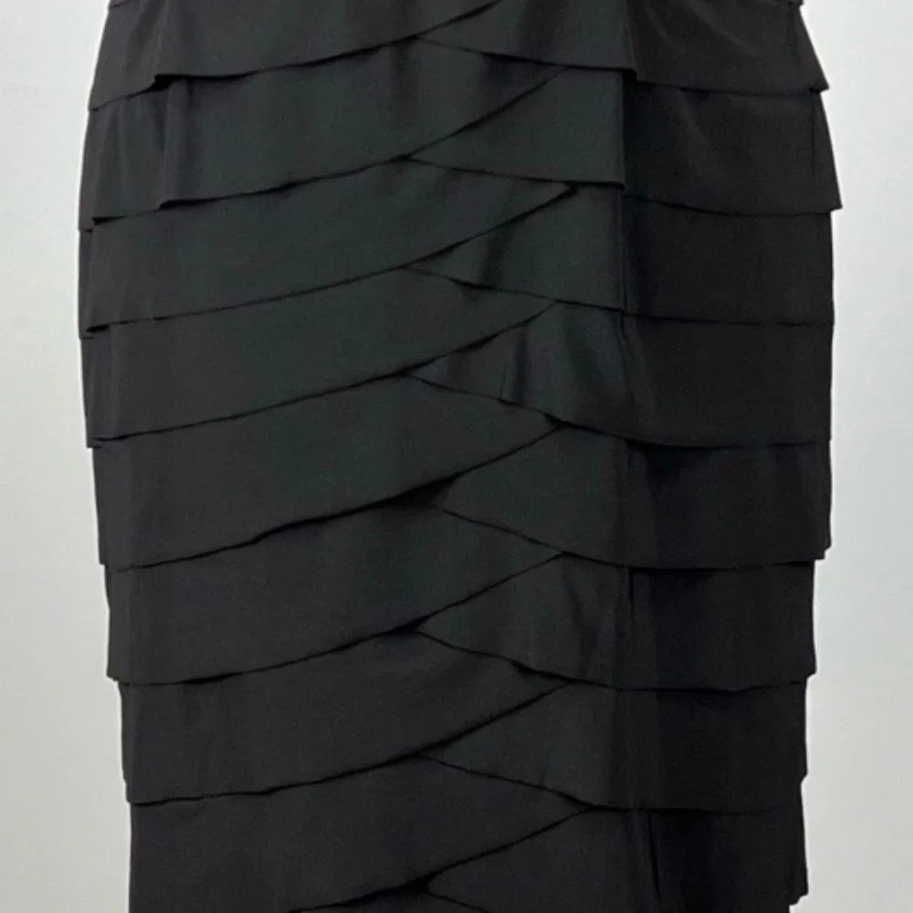 JONES WEAR Black Lace Tiered Dress/Size 4 - Picture 13 of 14